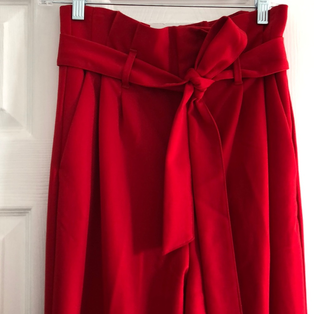 Paper bag high waisted pants